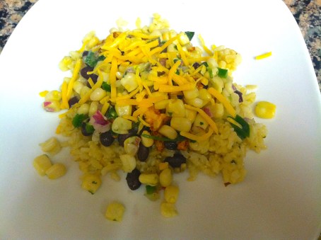 Chipolte Inpired Burrito Bowls with Cilantro Lime Rice and Corn Salsa Made with Steak or Sofritas