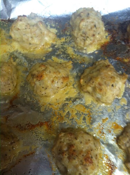 Cooked Cheesy Chicken Meatballs