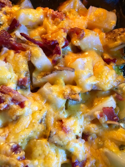Loaded Baked Potato with Chicken and Bacon Casserol