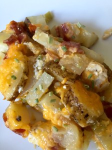 Loaded Baked Potato with Chicken and Bacon Casserole